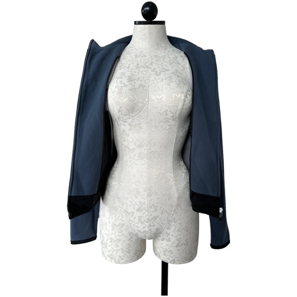 Erin Snow Fleece Full Zip Jacket Slate Blue Zip Pockets Size Small - Picture 5 of 11